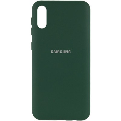 Чехол Silicone Cover My Color Full Protective (A) для Samsung Galaxy A02 Зеленый / Dark green Чехол Silicone Cover My Color Full Protective (A) для Samsung Galaxy A02 Зеленый / Dark green