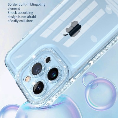 Чехол TPU Starfall Clear для Apple iPhone 14 Pro (6.1") Голубой Чехол TPU Starfall Clear для Apple iPhone 14 Pro (6.1") Голубой