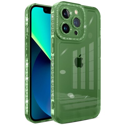Чехол TPU Starfall Clear для Apple iPhone 14 Pro (6.1") Зеленый Чехол TPU Starfall Clear для Apple iPhone 14 Pro (6.1") Зеленый