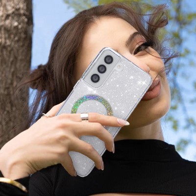 Чохол TPU Eclipse Sparkle (MagFit) для Samsung Galaxy S22 Clear Чохол TPU Eclipse Sparkle (MagFit) для Samsung Galaxy S22 Clear