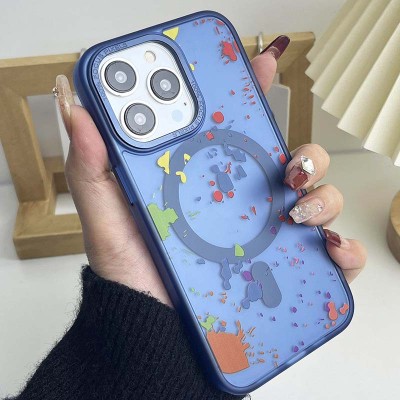 Чохол TPU+PC Flush with MagSafe для Apple iPhone 14 Pro (6.1") Dark blue Чохол TPU+PC Flush with MagSafe для Apple iPhone 14 Pro (6.1") Dark blue