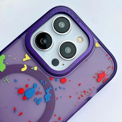 Чохол TPU+PC Flush with MagSafe для Apple iPhone 15 Pro (6.1") Dark purple Чохол TPU+PC Flush with MagSafe для Apple iPhone 15 Pro (6.1") Dark purple