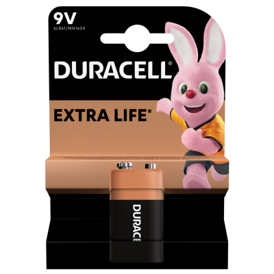 Батарейка DURACELL 9V / MN1604 KPN1*10 1 шт. Батарейка DURACELL 9V / MN1604 KPN1*10 1 шт.