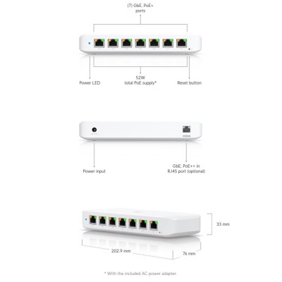 Мережевий комутатор Ethernet USW-ULTRA-60W UBIQUITI Мережевий комутатор Ethernet USW-ULTRA-60W UBIQUITI