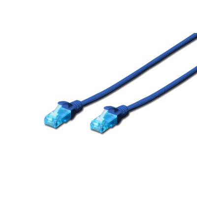 Патч-корд CAT 5e U-UTP, Cu, PVC AWG 26/7, довжина 0,5 м, колір синій DK-1511-005/B DIGITUS by ASSMANN Патч-корд CAT 5e U-UTP, Cu, PVC AWG 26/7, довжина 0,5 м, колір синій DK-1511-005/B DIGITUS by ASSMANN