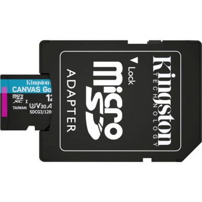 Картка пам*ятi microSDXC 128Gb Kingston Canvas UHS-I/U3 Class 10 Go! Plus R170/W90MB/s + SD-адаптер (SDCG3/128GB) Картка пам*ятi microSDXC 128Gb Kingston Canvas UHS-I/U3 Class 10 Go! Plus R170/W90MB/s + SD-адаптер (SDCG3/128GB)