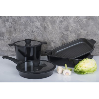 Каструля RINGEL Zitrone Black 24x12 см (4.2л) кришкою (RG-2108-24/1 BL-R) Каструля RINGEL Zitrone Black 24x12 см (4.2л) кришкою (RG-2108-24/1 BL-R)
