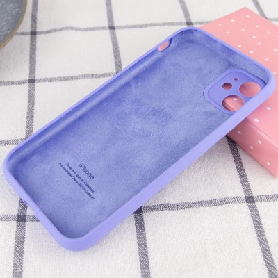 Чохол Silicone Case Full Camera Protective (AA) для Apple iPhone 12 (6.1") Бузковий / Dasheen Чохол Silicone Case Full Camera Protective (AA) для Apple iPhone 12 (6.1") Бузковий / Dasheen