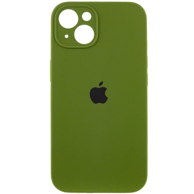 Чохол Silicone Case Full Camera Protective (AA) для Apple iPhone 13 (6.1") Зелений / Dark Olive Чохол Silicone Case Full Camera Protective (AA) для Apple iPhone 13 (6.1") Зелений / Dark Olive