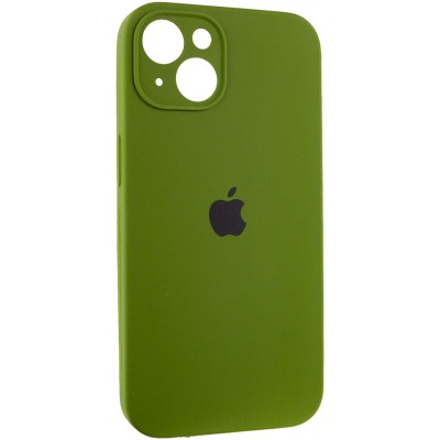 Чохол Silicone Case Full Camera Protective (AA) для Apple iPhone 13 (6.1") Зелений / Dark Olive Чохол Silicone Case Full Camera Protective (AA) для Apple iPhone 13 (6.1") Зелений / Dark Olive
