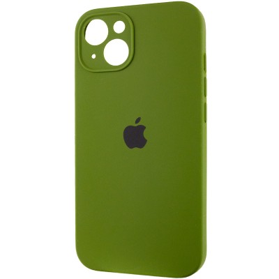 Чохол Silicone Case Full Camera Protective (AA) для Apple iPhone 13 (6.1") Зелений / Dark Olive Чохол Silicone Case Full Camera Protective (AA) для Apple iPhone 13 (6.1") Зелений / Dark Olive