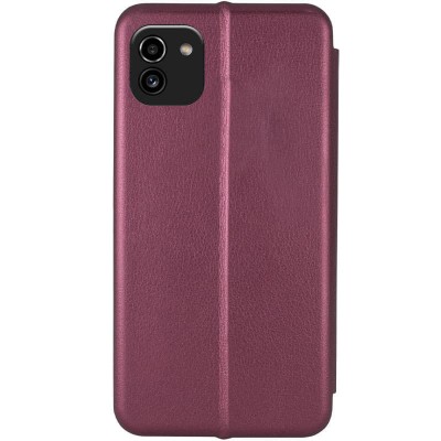 Шкіряний чохол (книжка) Classy для Samsung Galaxy A03 Бордовий Шкіряний чохол (книжка) Classy для Samsung Galaxy A03 Бордовий