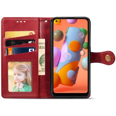 Шкіряний чохол книжка GETMAN Gallant (PU) для Samsung Galaxy A11 Червоний Шкіряний чохол книжка GETMAN Gallant (PU) для Samsung Galaxy A11 Червоний