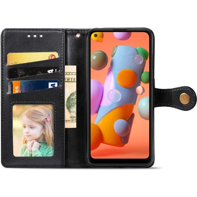 Шкіряний чохол книжка GETMAN Gallant (PU) для Samsung Galaxy A11 Чорний Шкіряний чохол книжка GETMAN Gallant (PU) для Samsung Galaxy A11 Чорний