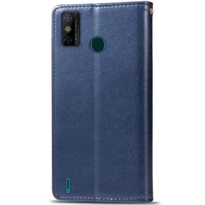 Шкіряний чохол книжка GETMAN Gallant (PU) для TECNO Spark 6 Go Синій Шкіряний чохол книжка GETMAN Gallant (PU) для TECNO Spark 6 Go Синій