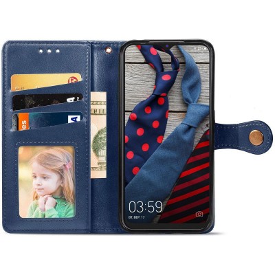 Шкіряний чохол книжка GETMAN Gallant (PU) для TECNO Spark 6 Go Синій Шкіряний чохол книжка GETMAN Gallant (PU) для TECNO Spark 6 Go Синій