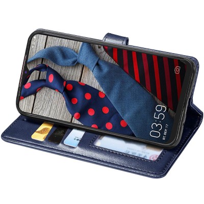 Шкіряний чохол книжка GETMAN Gallant (PU) для TECNO Spark 6 Go Синій Шкіряний чохол книжка GETMAN Gallant (PU) для TECNO Spark 6 Go Синій