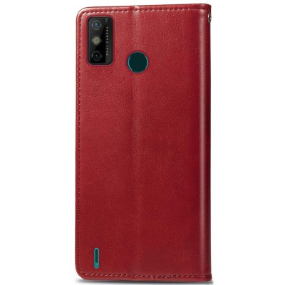 Шкіряний чохол книжка GETMAN Gallant (PU) для TECNO Spark 6 Go Червоний Шкіряний чохол книжка GETMAN Gallant (PU) для TECNO Spark 6 Go Червоний