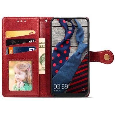 Шкіряний чохол книжка GETMAN Gallant (PU) для TECNO Spark 6 Go Червоний Шкіряний чохол книжка GETMAN Gallant (PU) для TECNO Spark 6 Go Червоний