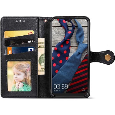 Шкіряний чохол книжка GETMAN Gallant (PU) для TECNO Spark 6 Go Чорний Шкіряний чохол книжка GETMAN Gallant (PU) для TECNO Spark 6 Go Чорний