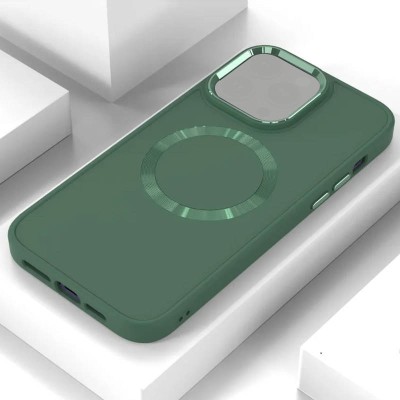 TPU чохол Bonbon Metal Style with MagSafe для Apple iPhone 11 (6.1") Зелений / Pine green TPU чохол Bonbon Metal Style with MagSafe для Apple iPhone 11 (6.1") Зелений / Pine green