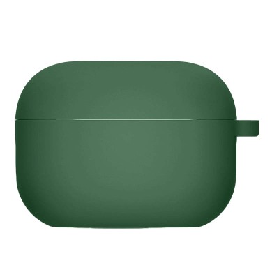 Силіконовий футляр з мікрофіброю для навушників Airpods Pro 2 / Pro Зелений / Pine Needle Силіконовий футляр з мікрофіброю для навушників Airpods Pro 2 / Pro Зелений / Pine Needle