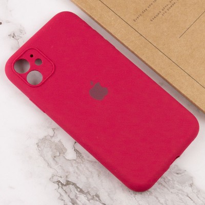 Чохол Silicone Case Full Camera Protective (AA) для Apple iPhone 12 (6.1") Червоний / Rose Red Чохол Silicone Case Full Camera Protective (AA) для Apple iPhone 12 (6.1") Червоний / Rose Red