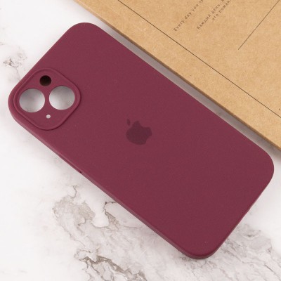 Чохол Silicone Case Full Camera Protective (AA) для Apple iPhone 14 (6.1") Бордовий / Plum Чохол Silicone Case Full Camera Protective (AA) для Apple iPhone 14 (6.1") Бордовий / Plum