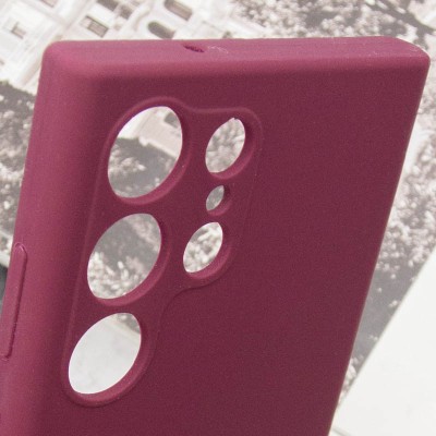 Чохол Silicone Cover Lakshmi Full Camera (AAA) для Samsung Galaxy S24 Ultra Бордовий / Plum