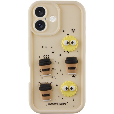 Чохол TPU Toys Case для Apple iPhone 16 (6.1") Sand / Always Happy Чохол TPU Toys Case для Apple iPhone 16 (6.1") Sand / Always Happy