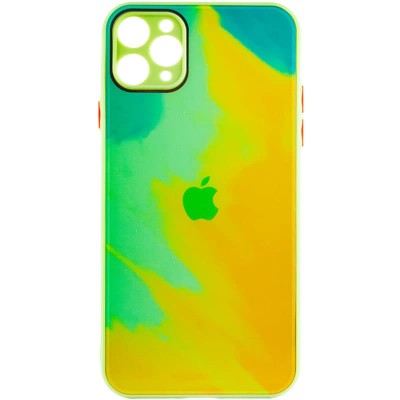 Чохол TPU+Glass Impasto abstract для Apple iPhone 11 Pro Max (6.5") Yellow green Чохол TPU+Glass Impasto abstract для Apple iPhone 11 Pro Max (6.5") Yellow green