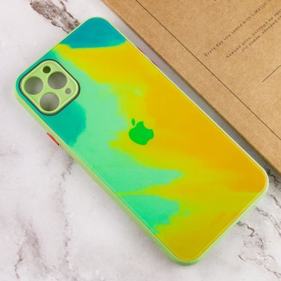 Чохол TPU+Glass Impasto abstract для Apple iPhone 11 Pro Max (6.5") Yellow green Чохол TPU+Glass Impasto abstract для Apple iPhone 11 Pro Max (6.5") Yellow green