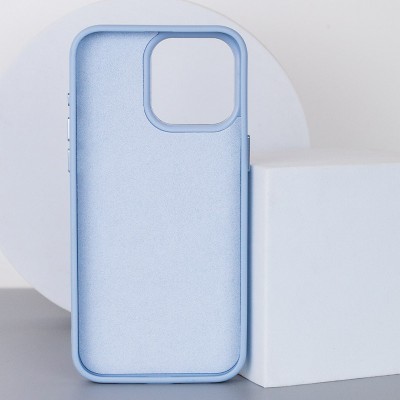 Шкіряний чохол Bonbon Leather Metal Style with MagSafe для Apple iPhone 12 Pro / 12 (6.1") Блакитний / Mist blue Шкіряний чохол Bonbon Leather Metal Style with MagSafe для Apple iPhone 12 Pro / 12 (6.1") Блакитний / Mist blue
