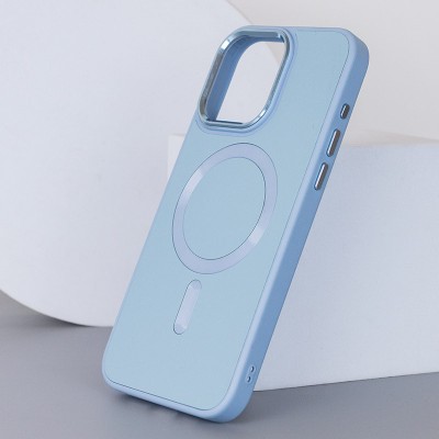 Шкіряний чохол Bonbon Leather Metal Style with MagSafe для Apple iPhone 12 Pro / 12 (6.1") Блакитний / Mist blue Шкіряний чохол Bonbon Leather Metal Style with MagSafe для Apple iPhone 12 Pro / 12 (6.1") Блакитний / Mist blue