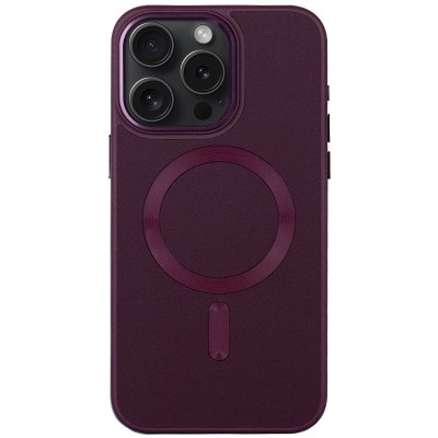 Шкіряний чохол Bonbon Leather Metal Style with MagSafe для Apple iPhone 12 Pro / 12 (6.1") Бордовий / Plum Шкіряний чохол Bonbon Leather Metal Style with MagSafe для Apple iPhone 12 Pro / 12 (6.1") Бордовий / Plum