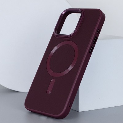 Шкіряний чохол Bonbon Leather Metal Style with MagSafe для Apple iPhone 12 Pro / 12 (6.1") Бордовий / Plum Шкіряний чохол Bonbon Leather Metal Style with MagSafe для Apple iPhone 12 Pro / 12 (6.1") Бордовий / Plum