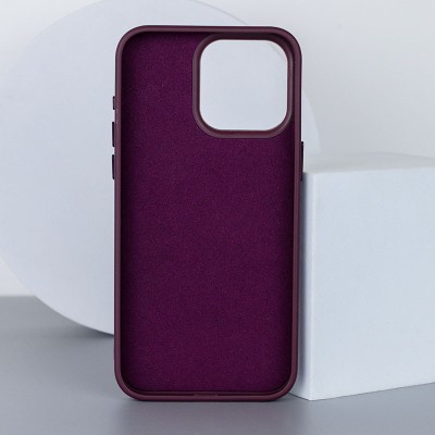 Шкіряний чохол Bonbon Leather Metal Style with MagSafe для Apple iPhone 12 Pro / 12 (6.1") Бордовий / Plum Шкіряний чохол Bonbon Leather Metal Style with MagSafe для Apple iPhone 12 Pro / 12 (6.1") Бордовий / Plum