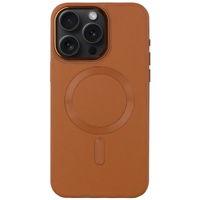 Шкіряний чохол Bonbon Leather Metal Style with MagSafe для Apple iPhone 12 Pro / 12 (6.1") Коричневий / Brown Шкіряний чохол Bonbon Leather Metal Style with MagSafe для Apple iPhone 12 Pro / 12 (6.1") Коричневий / Brown