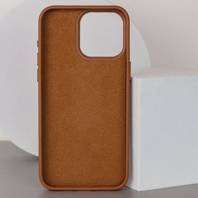 Шкіряний чохол Bonbon Leather Metal Style with MagSafe для Apple iPhone 12 Pro / 12 (6.1") Коричневий / Brown Шкіряний чохол Bonbon Leather Metal Style with MagSafe для Apple iPhone 12 Pro / 12 (6.1") Коричневий / Brown