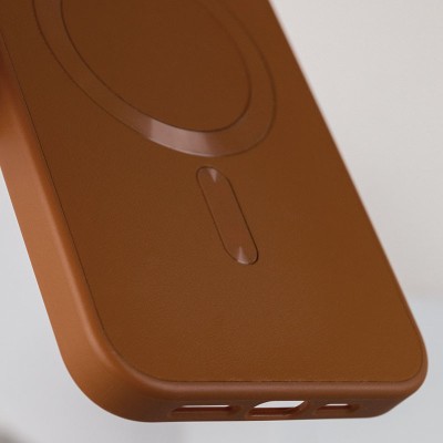 Шкіряний чохол Bonbon Leather Metal Style with MagSafe для Apple iPhone 12 Pro / 12 (6.1") Коричневий / Brown Шкіряний чохол Bonbon Leather Metal Style with MagSafe для Apple iPhone 12 Pro / 12 (6.1") Коричневий / Brown