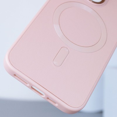 Шкіряний чохол Bonbon Leather Metal Style with MagSafe для Apple iPhone 12 Pro / 12 (6.1") Рожевий / Light pink Шкіряний чохол Bonbon Leather Metal Style with MagSafe для Apple iPhone 12 Pro / 12 (6.1") Рожевий / Light pink