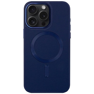 Шкіряний чохол Bonbon Leather Metal Style with MagSafe для Apple iPhone 12 Pro / 12 (6.1") Синій / Navy blue Шкіряний чохол Bonbon Leather Metal Style with MagSafe для Apple iPhone 12 Pro / 12 (6.1") Синій / Navy blue