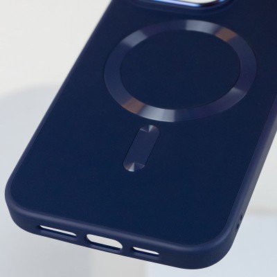 Шкіряний чохол Bonbon Leather Metal Style with MagSafe для Apple iPhone 12 Pro / 12 (6.1") Синій / Navy blue Шкіряний чохол Bonbon Leather Metal Style with MagSafe для Apple iPhone 12 Pro / 12 (6.1") Синій / Navy blue