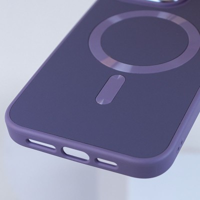 Шкіряний чохол Bonbon Leather Metal Style with MagSafe для Apple iPhone 12 Pro / 12 (6.1") Сірий / Lavender Шкіряний чохол Bonbon Leather Metal Style with MagSafe для Apple iPhone 12 Pro / 12 (6.1") Сірий / Lavender