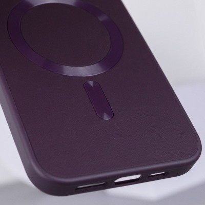 Шкіряний чохол Bonbon Leather Metal Style with MagSafe для Apple iPhone 12 Pro / 12 (6.1") Фіолетовий / Dark Purple Шкіряний чохол Bonbon Leather Metal Style with MagSafe для Apple iPhone 12 Pro / 12 (6.1") Фіолетовий / Dark Purple