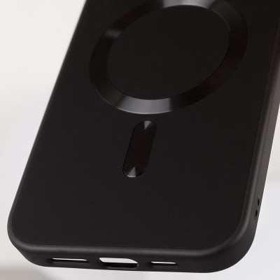 Шкіряний чохол Bonbon Leather Metal Style with MagSafe для Apple iPhone 12 Pro / 12 (6.1") Чорний / Black Шкіряний чохол Bonbon Leather Metal Style with MagSafe для Apple iPhone 12 Pro / 12 (6.1") Чорний / Black