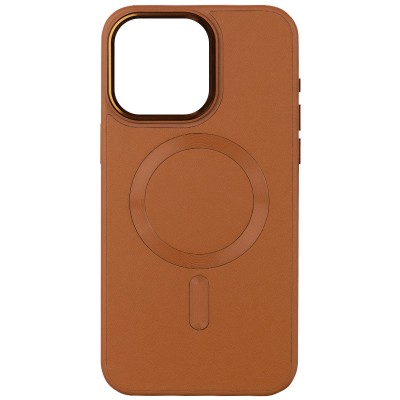 Шкіряний чохол Bonbon Leather Metal Style with MagSafe для Apple iPhone 13 (6.1") Коричневий / Brown Шкіряний чохол Bonbon Leather Metal Style with MagSafe для Apple iPhone 13 (6.1") Коричневий / Brown