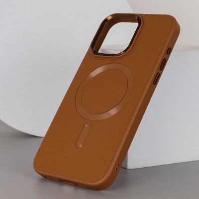 Шкіряний чохол Bonbon Leather Metal Style with MagSafe для Apple iPhone 13 (6.1") Коричневий / Brown Шкіряний чохол Bonbon Leather Metal Style with MagSafe для Apple iPhone 13 (6.1") Коричневий / Brown