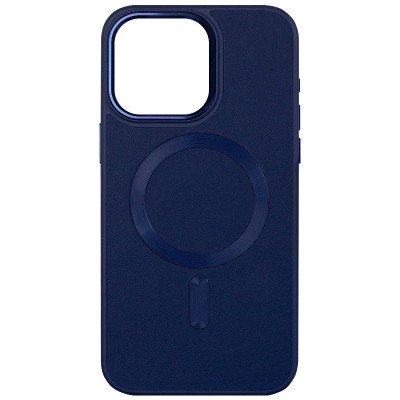 Шкіряний чохол Bonbon Leather Metal Style with MagSafe для Apple iPhone 13 (6.1") Синій / Navy blue Шкіряний чохол Bonbon Leather Metal Style with MagSafe для Apple iPhone 13 (6.1") Синій / Navy blue