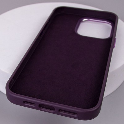 Шкіряний чохол Bonbon Leather Metal Style with MagSafe для Apple iPhone 13 (6.1") Фіолетовий / Dark Purple Шкіряний чохол Bonbon Leather Metal Style with MagSafe для Apple iPhone 13 (6.1") Фіолетовий / Dark Purple